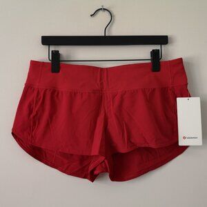 NWT LULULEMON DKRD Red LTWT Speed Up Low Rise 2.5" Lined Shorts 10
